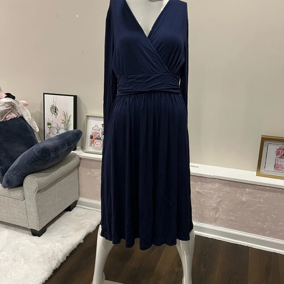 GRECERELLE Summer Fall navy Dress - Picture 1 of 5